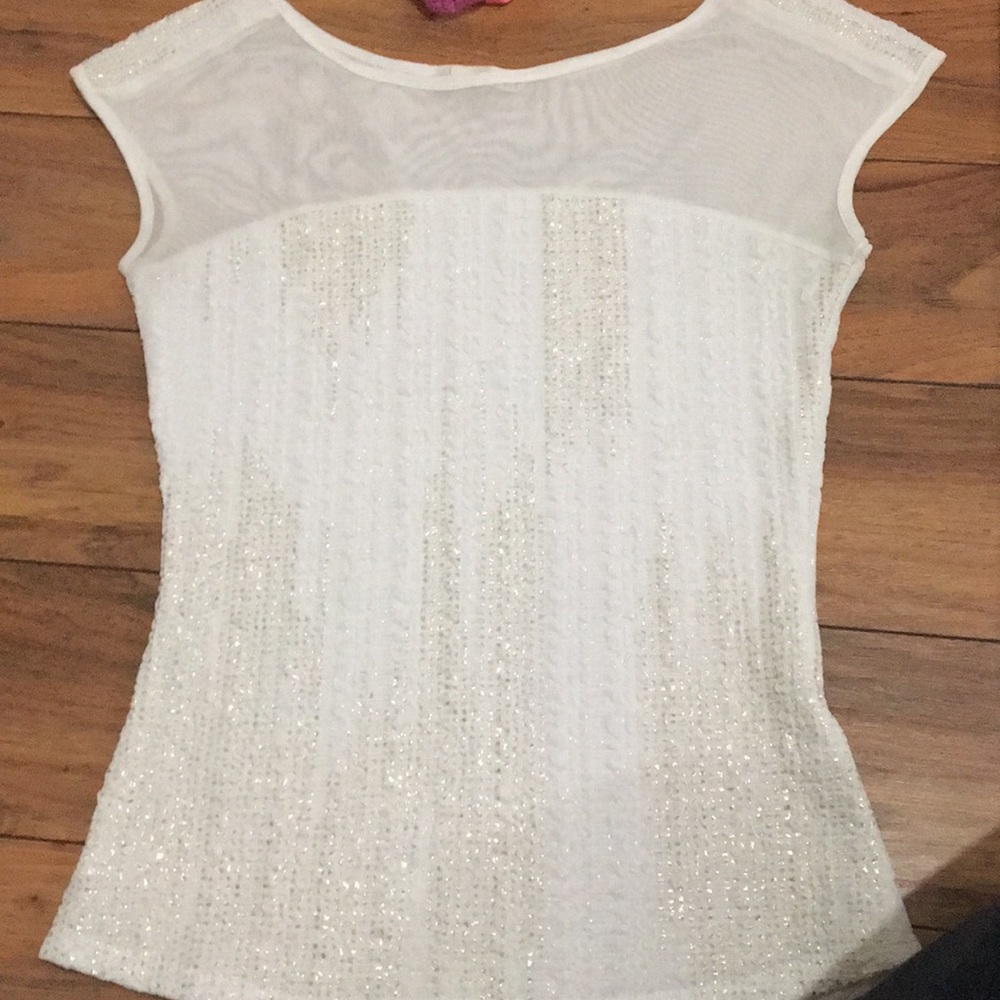 White and gold top